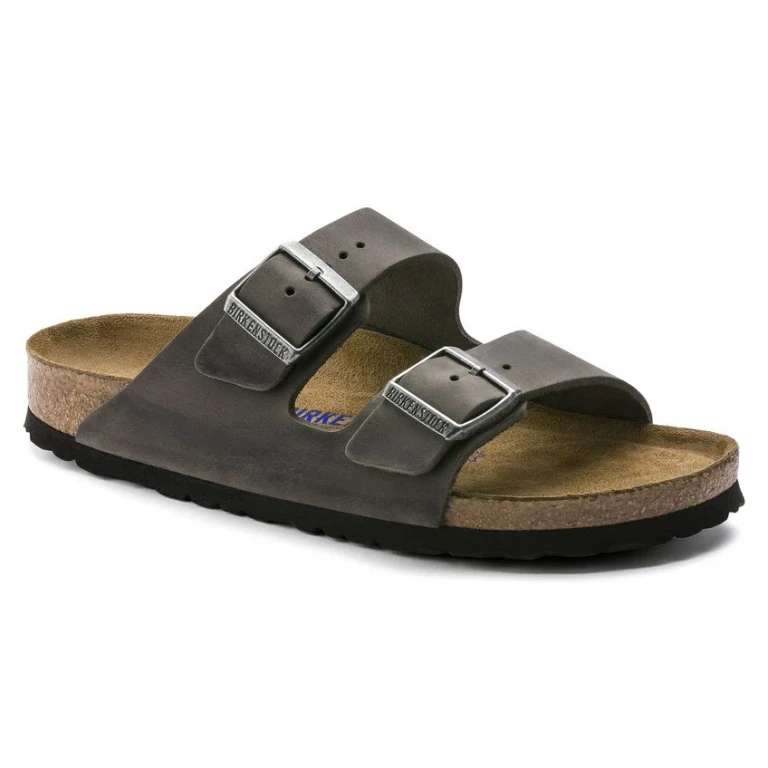 Arizona Soft Footbed Oiled Leather Iron Sandals