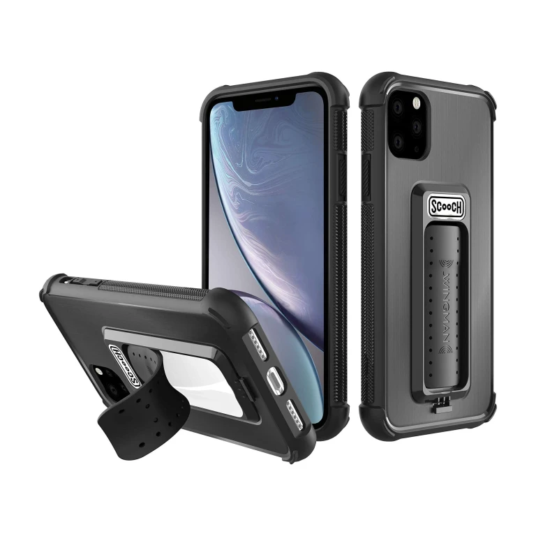 Wingman Kickstand Case Compatible with Iphone 11 Pro Max Case [10 Ft Drop Protection] [Two-Way Stand] Protective Cover, Works with Magnetic Car Mount (Black)