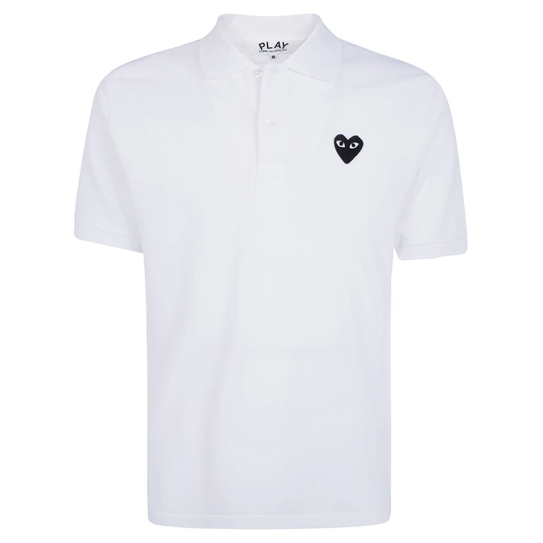 COMME DES GARCONS PLAY T-Shirt Black Emblem Knit