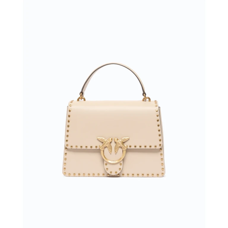 Sac à main Love Bag One Light moyen à anse supérieure en cuir avec mini clous