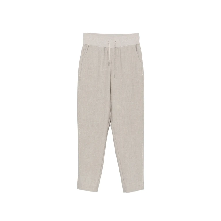 Drawstring Tapered Trousers