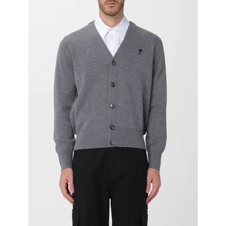 AMI PARIS Sweater Men color Grey (HKC361001A336)