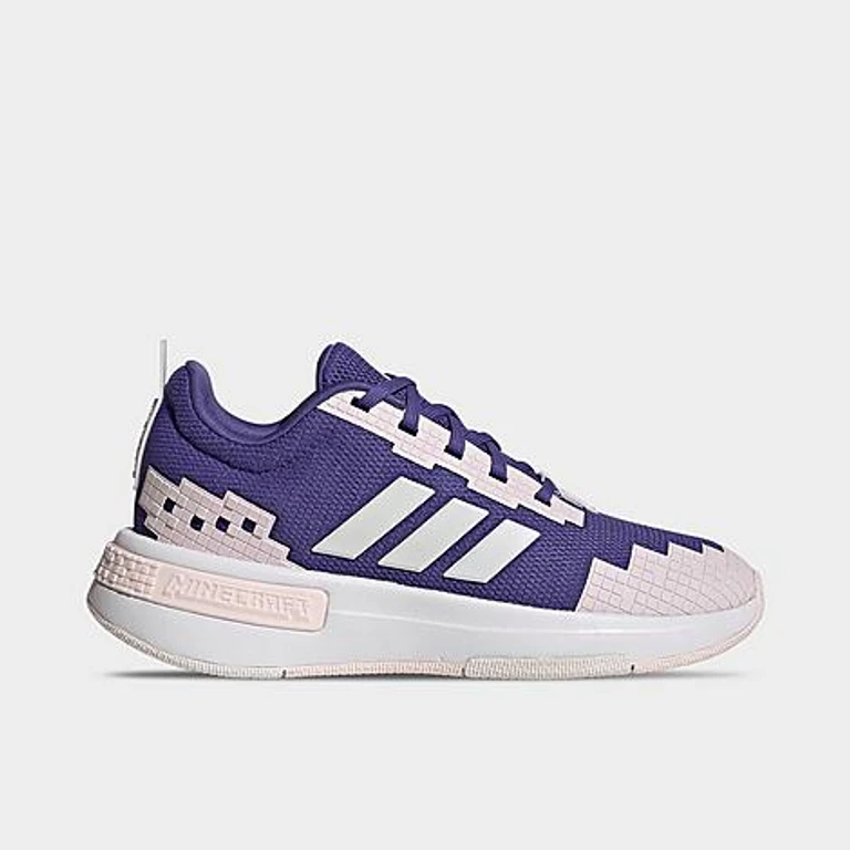 Girls' Big Kids x Minecraft Pro Casual Shoes in Purple/Crystal White/Distilled Pink Size: 3.5