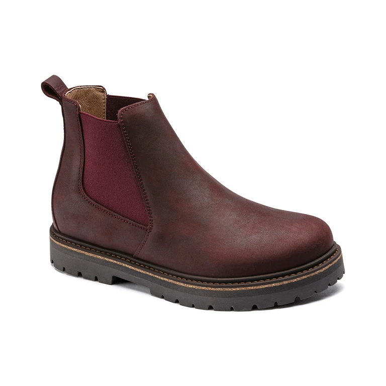 Women's Stalon Nubuck Leather Burgundy Sandals