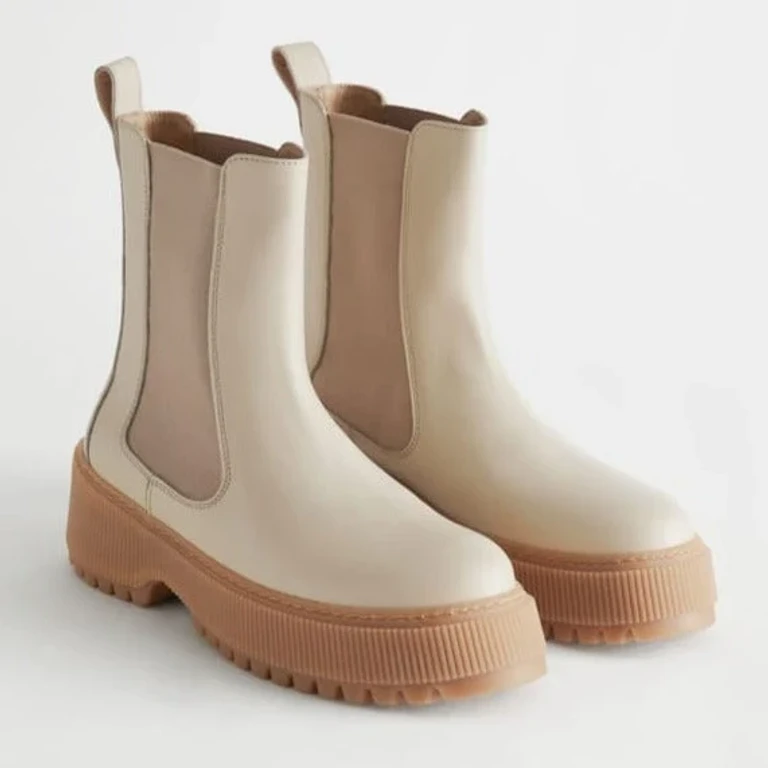 Womens & Other Stories Chunky Leather Chelsea Boots