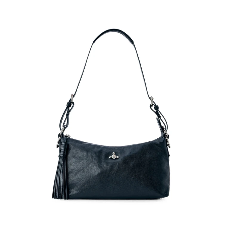 Shoulder Bag In Smooth Leather With Tassel Detail. Adjustable Shoulder StrapTop Zip ClosureFront Logo Hardware