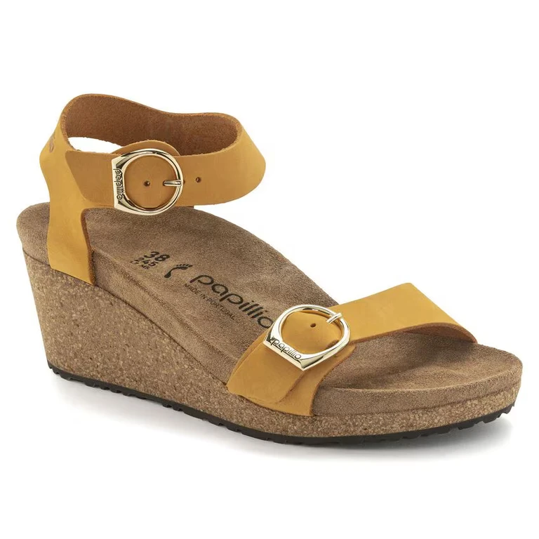 Soley Ring Buckle Nubuck Leather Apricot