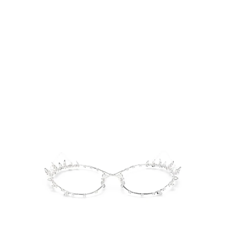 Lunettes de soleil Yvmin cat-eye en métal avec cristaux et perles