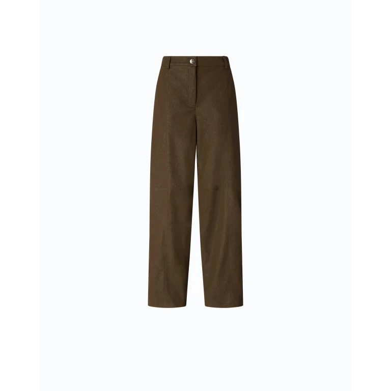 Pantalon droit façon nubuck - 36