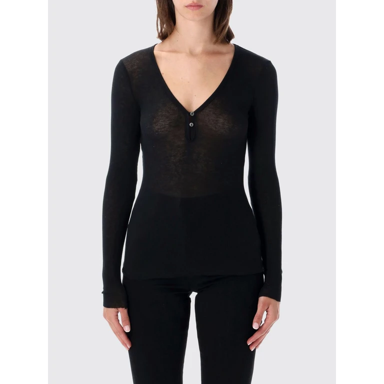 Slim Fit V-Neck Cardigan in Cotton and Cashmere (WVA3940BLK)