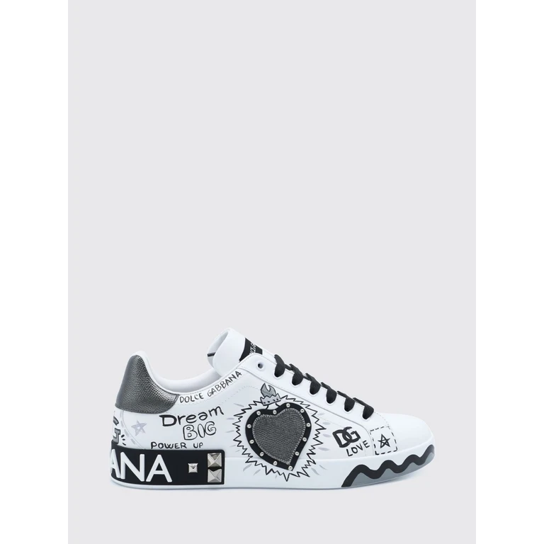 Portofino Studded Calf Leather Sneakers with Lettering Logo (CS2466A0986HN6GJ)
