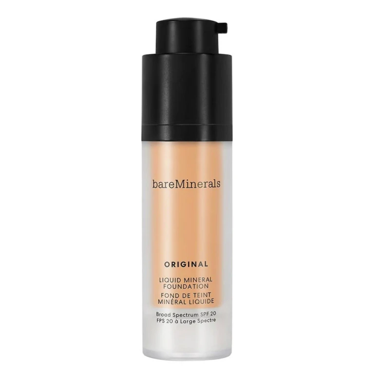Original Liquid Mineral, fondotinta liquido, luminoso, 20, abbronzatura dorata, SPF 20, 30 ml