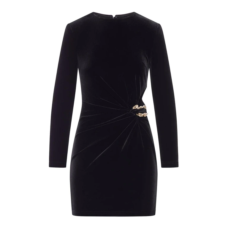 Self Portrait Robe Courte - Noir (AW25128SBBLACK)