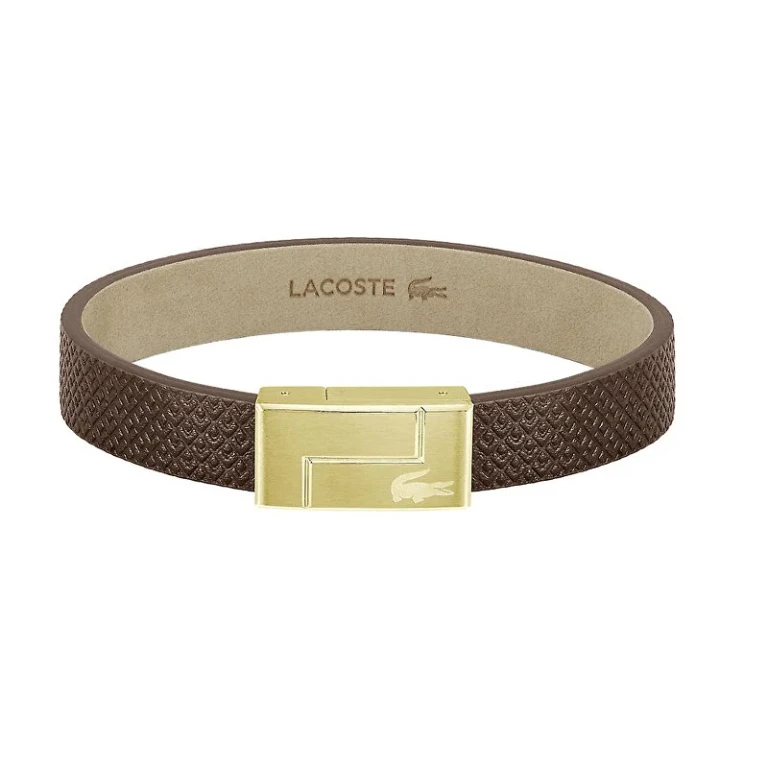 Brown leather Bracciale Monogram Leather 2040187 - Length: 17.5 cm