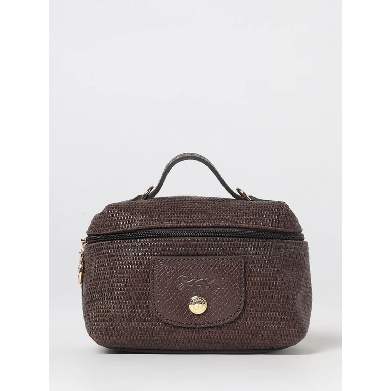 Le Pliage Mini Raffia Handbag with Leather Handle (10187HGK002)