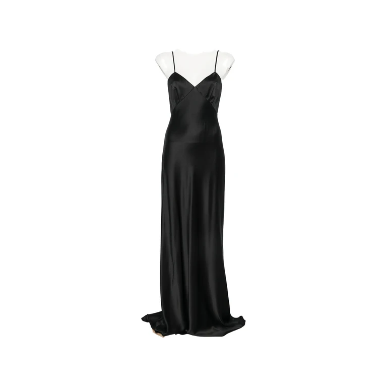 Satin-finish Back-cutout Dress
