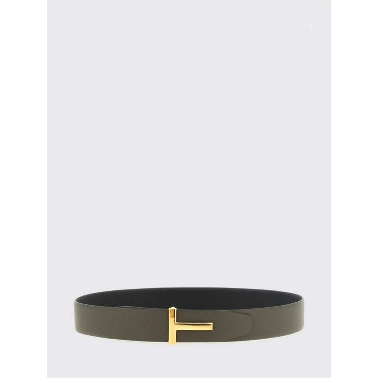 T Icon Omkeerbare riem van gehamerd leer met monogramgesp