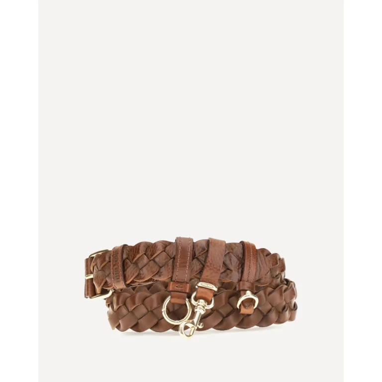 Woven leather Belt Female 90
