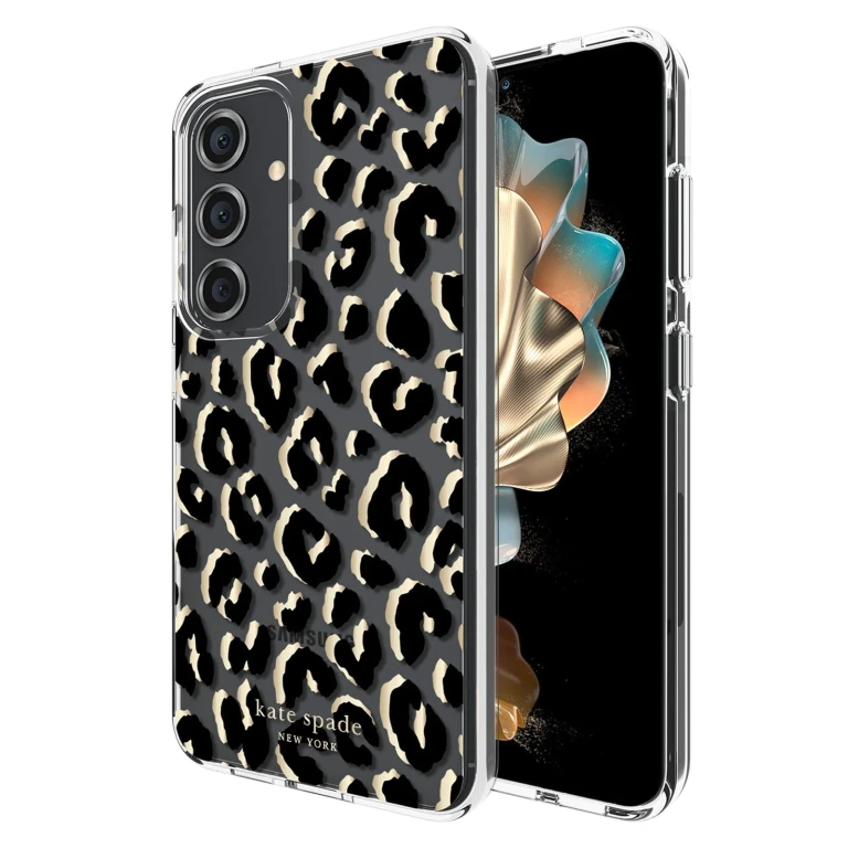 New York Samsung Galaxy S24 Case, Compatible with Wireless Charging - City Leopard Black