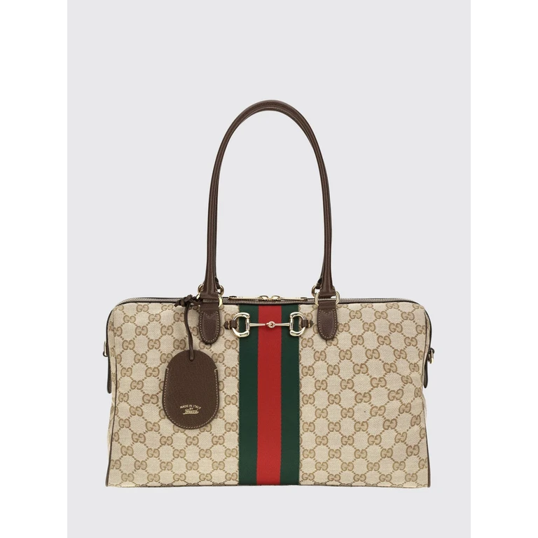 Large GG Jacquard Fabric Shoulder Bag with Horsebit Detail (866734FAFV99653)