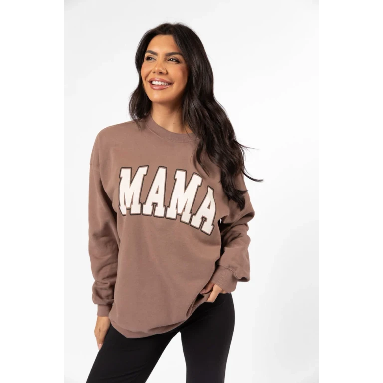 Mama Block Mocha Graphic Sweatshirt