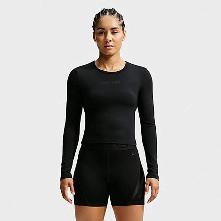 Nike Women's Pro Sculpt Dri-FIT Long-Sleeve Top in Black Size: XXS