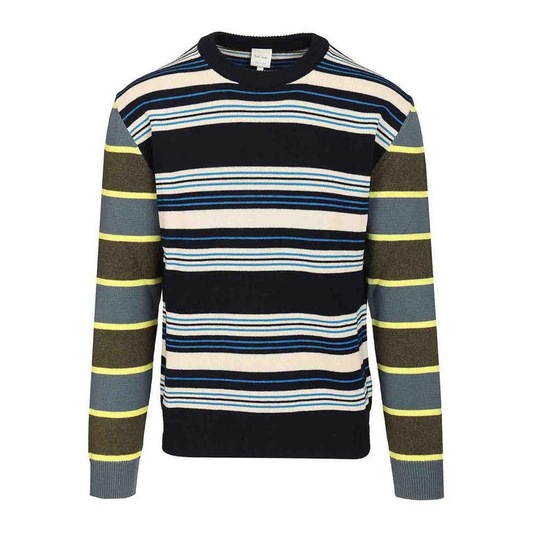 Gestreepte trui met ronde hals - Multicolor