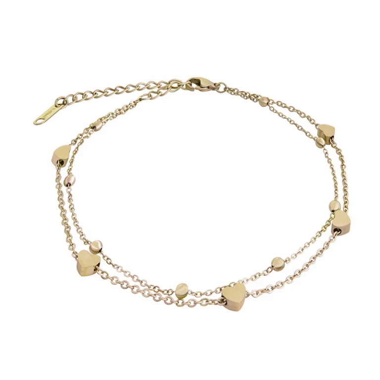 Gold-plated steel anklet Heart Gold — Anklet