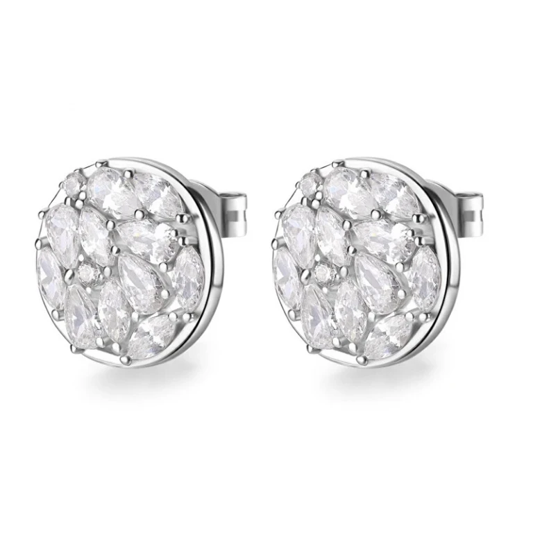 Silver stud Orecchini con cubic zirconia Gemma RZGE42