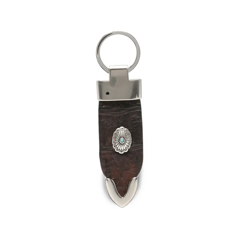 Embellished Suede Keyring