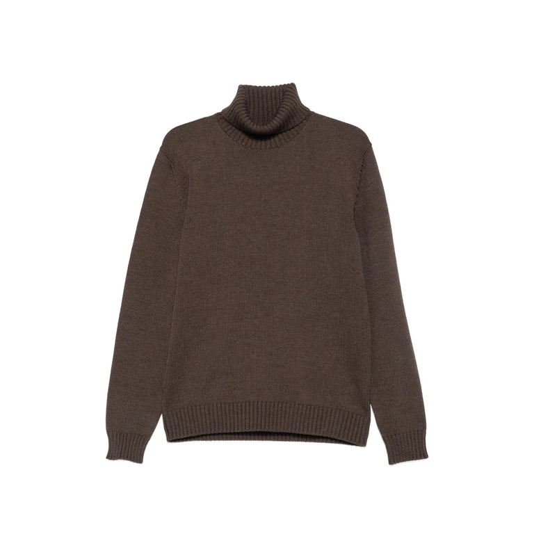 Roll-neck Ribbed-trim Sweater