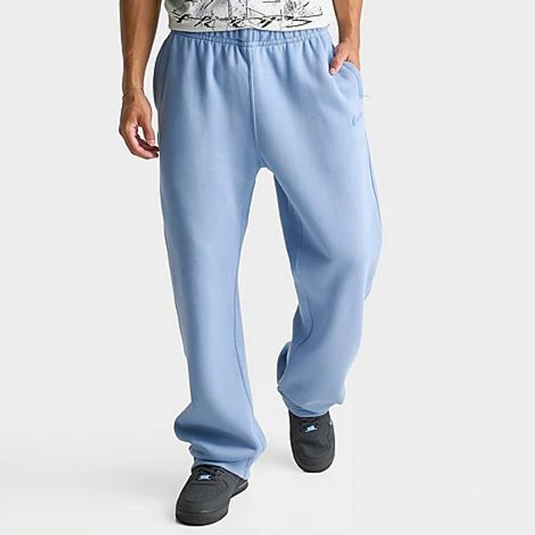 Nike Men's NOCTA Fleece CS Open-Hem Sweatpants in Work Blue/Polar Size: Small