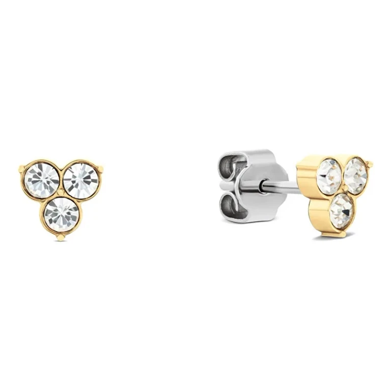Gold-plated stud Orecchini with crystals Essential 2781033