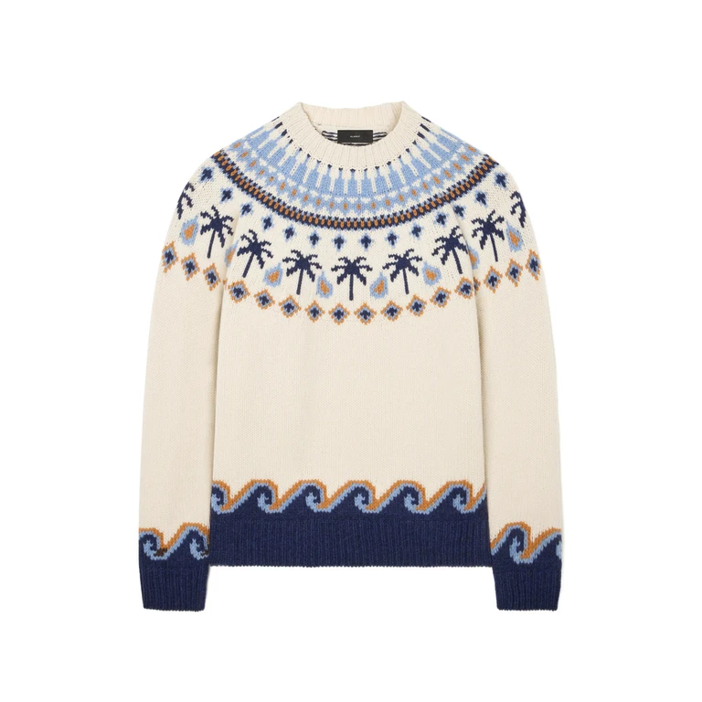 Jacquard-knit Fair Isle Sweater