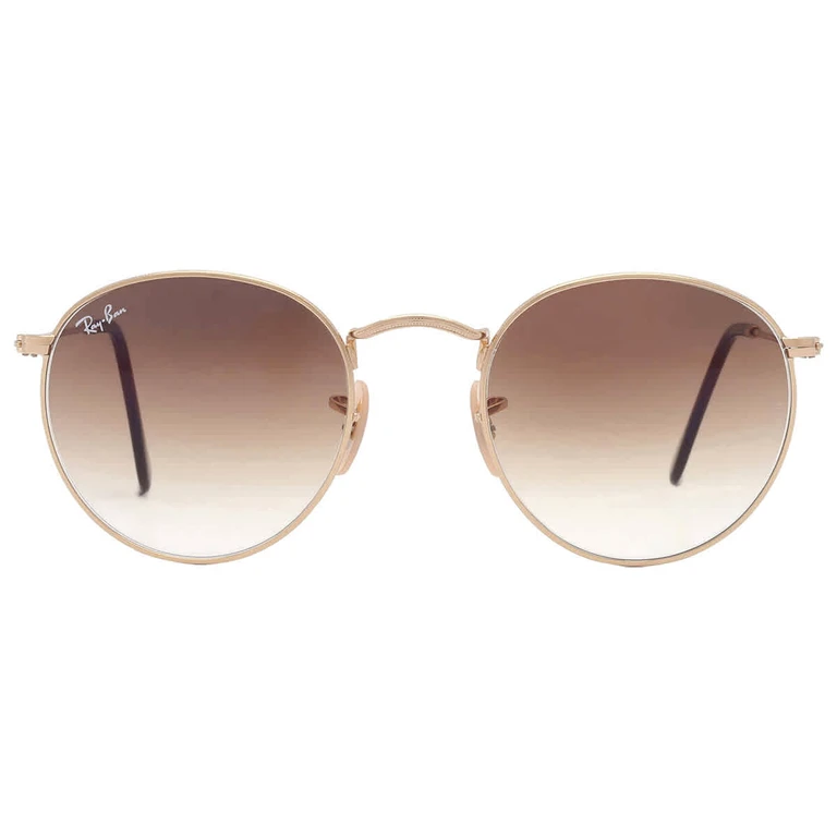Ray Ban Round Metal Brown Gradient Unisex Sunglasses RB3447 001/51 50