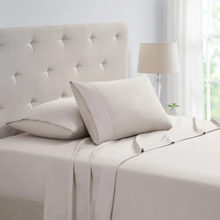 4 Piece Waffle Hem Sheet Set
