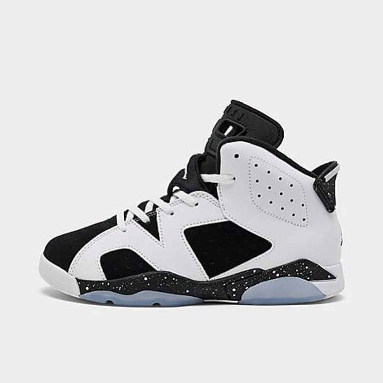 Little Kids Air Retro 6 Chaussures de basket en blanc/noir