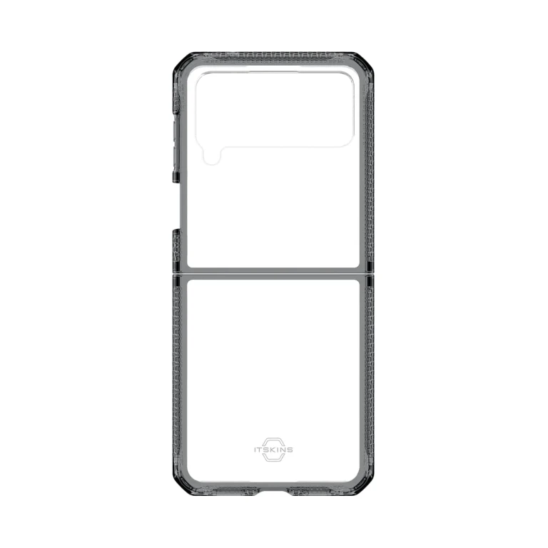 Hybrid R Clear Protective Phone Case Compatible with Samsung Galaxy Z Flip4 5g, Slim Hybrid Case, Shockproof Cover, Anti-Yellowing, and Military Grade Phone Case Smoke and Transparent