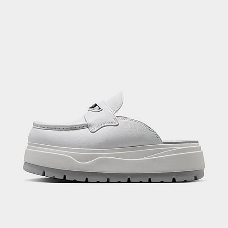 Women's Air Mule Casual Shoes in Summit White/Vast Grey/Metallic Silver Size: 5.0
