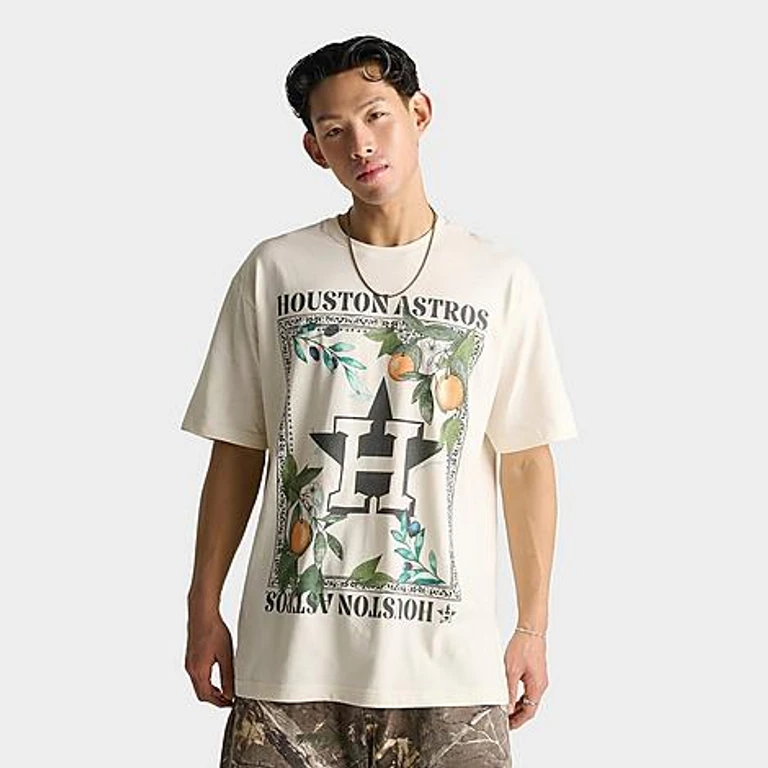 Houston Astros MLB Orange Graphic T-Shirt in Off White