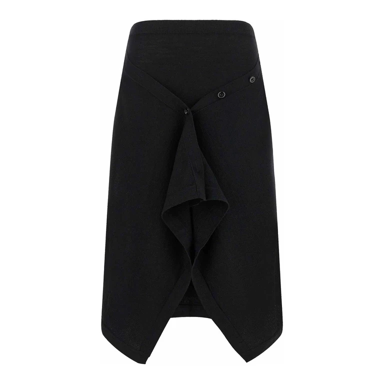 Falda midi Lemaire - Negro