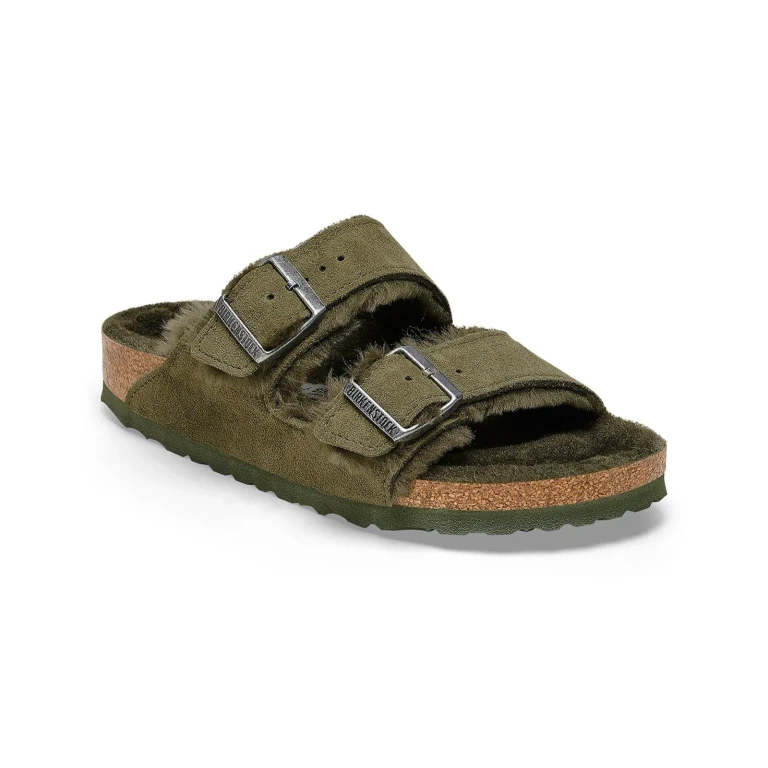 Arizona Shearling Suede Leather Thyme
