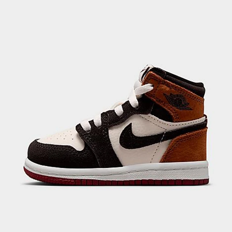 Kids Toddler Air Retro 1 High OG Casual Shoes in Shadow Brown/Light British Tan/Light British Tan Size: 4.0