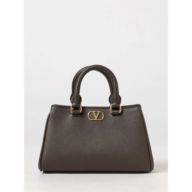 Grained Leather Handbag with VLogo Signature (P0BA9SNP0TO)