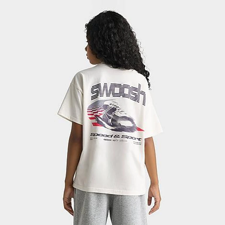 Nike Big Kids Sportswear Swoosh Back Hit T-Shirt in Phantom Size: Small