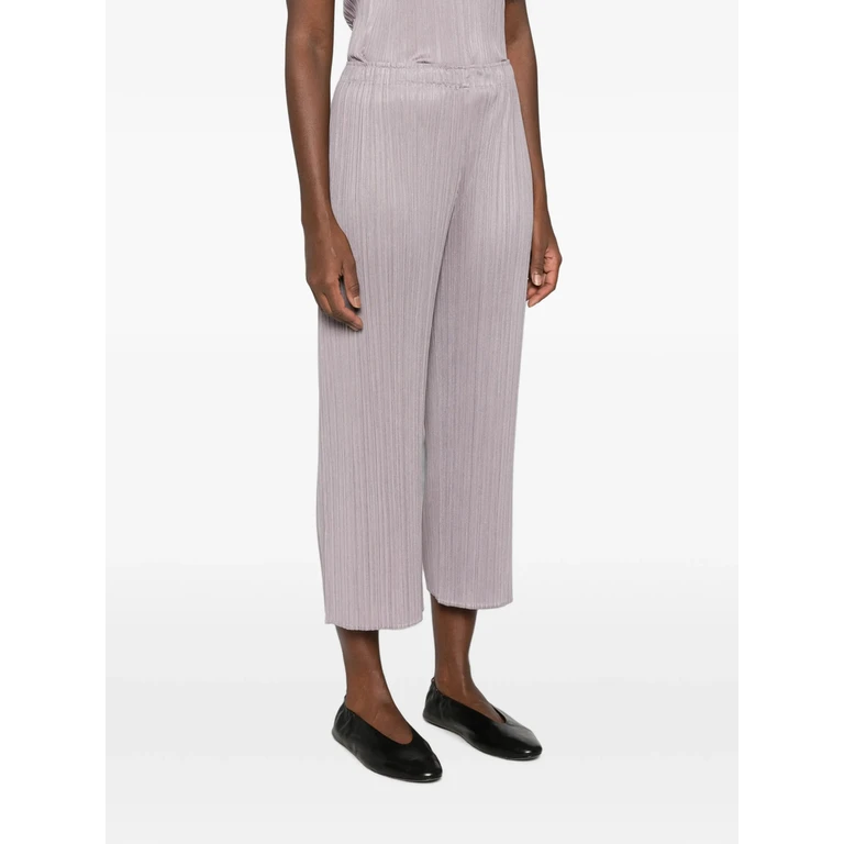 Pleated Cropped Trousers