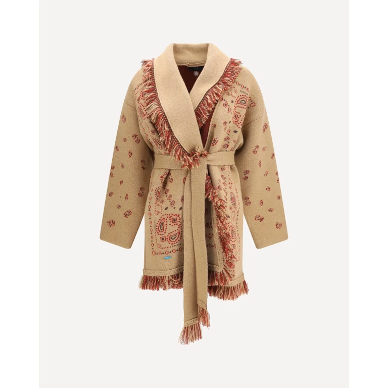 Icon jacquard Cardigan with belt Female S
