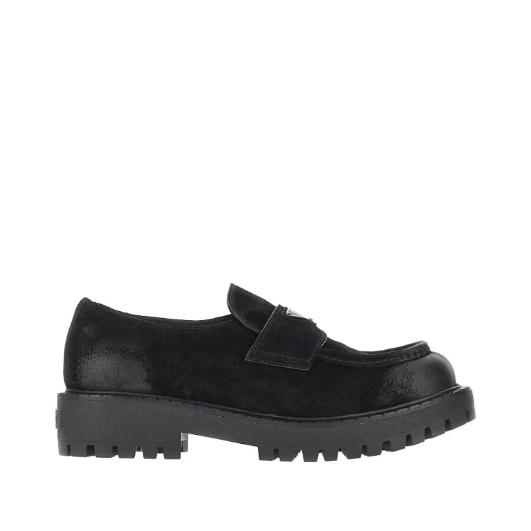 Suede leather loafers with logo Man 7