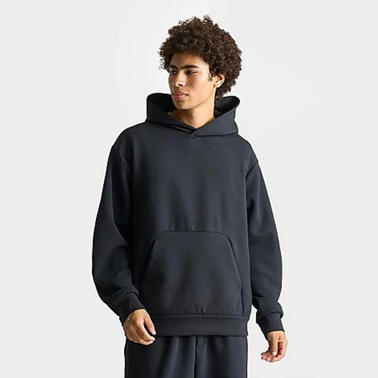 Nike Men's 24.7 ImpossiblySoft Dri-FIT Pullover Hoodie in Black/Dark Smoke Grey Size: Small