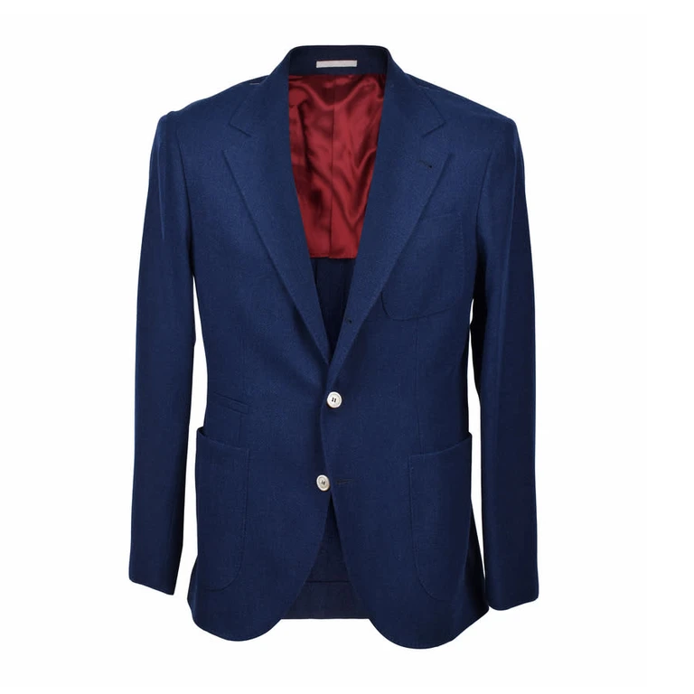 Ocean Blue Wool Silk Blazer